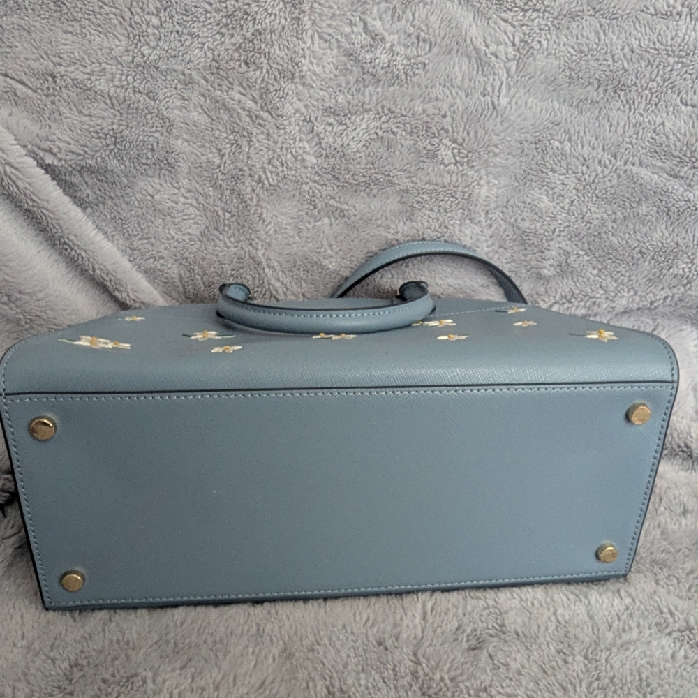 kate spade Light Blue Floral Embellished Crossbody Satchel - Picture 3 of 4